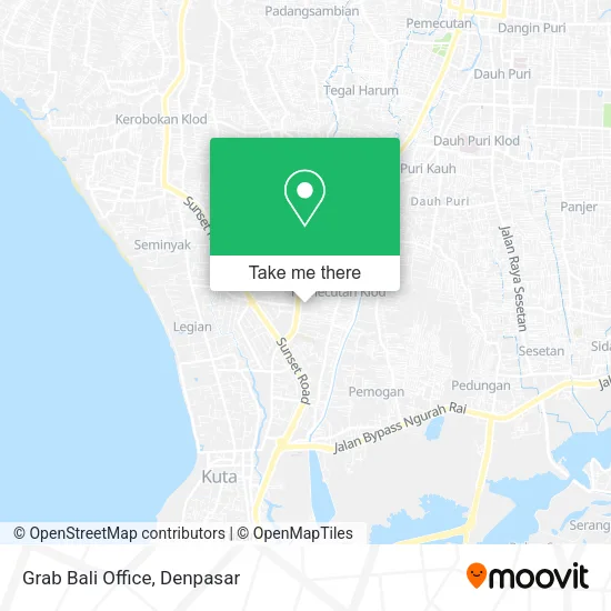 Grab Bali Office map