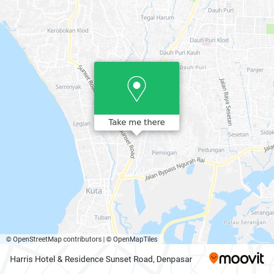 Harris Hotel & Residence Sunset Road map