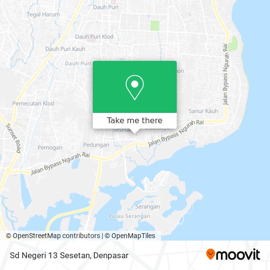 Sd Negeri 13 Sesetan map