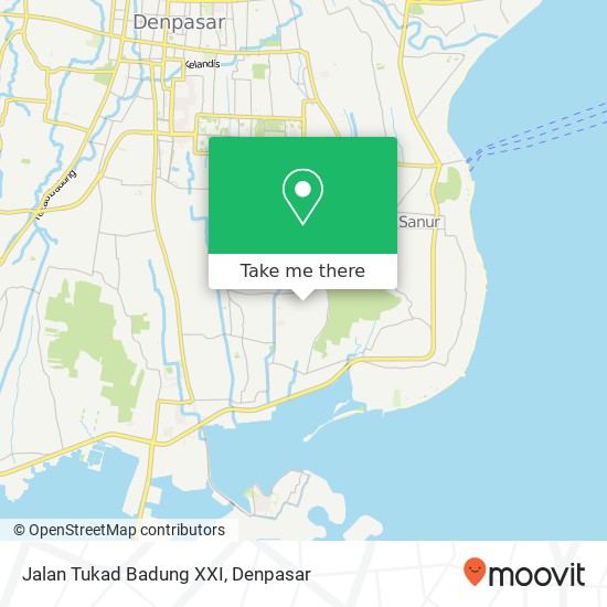 Jalan Tukad Badung XXI map