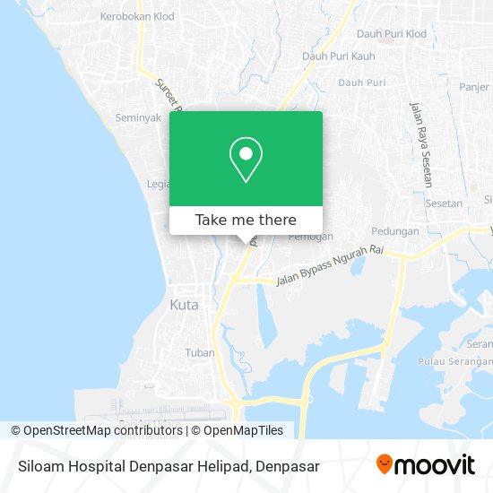 Siloam Hospital Denpasar Helipad map