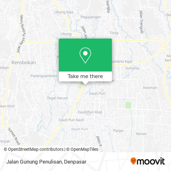 Jalan Gunung Penulisan map