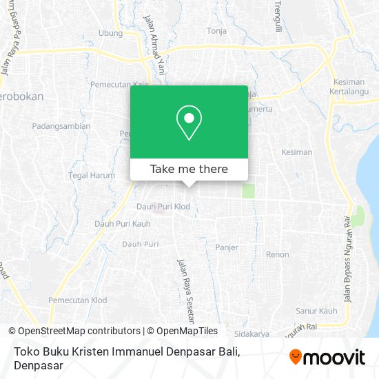 Toko Buku Kristen Immanuel Denpasar Bali map