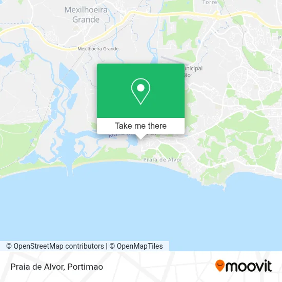 Praia de Alvor mapa