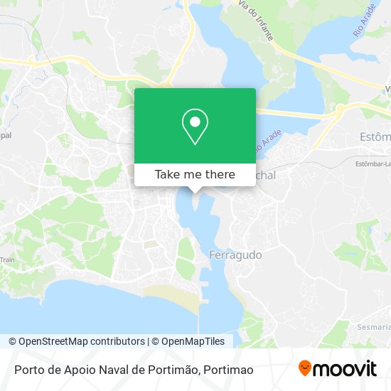 Porto de Apoio Naval de Portimão mapa