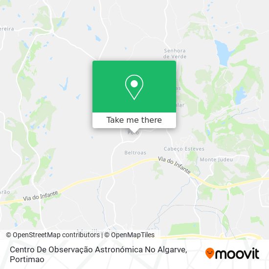 Centro De Observação Astronómica No Algarve map