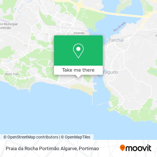 Praia da Rocha Portimão Algarve map