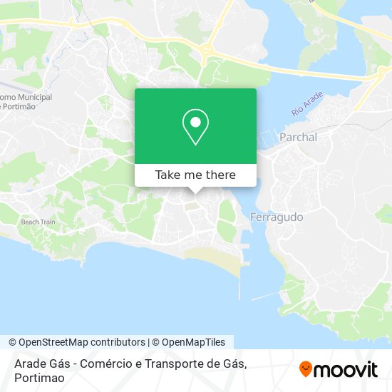 Arade Gás - Comércio e Transporte de Gás mapa