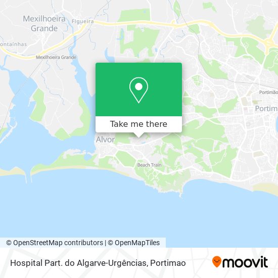Hospital Part. do Algarve-Urgências map
