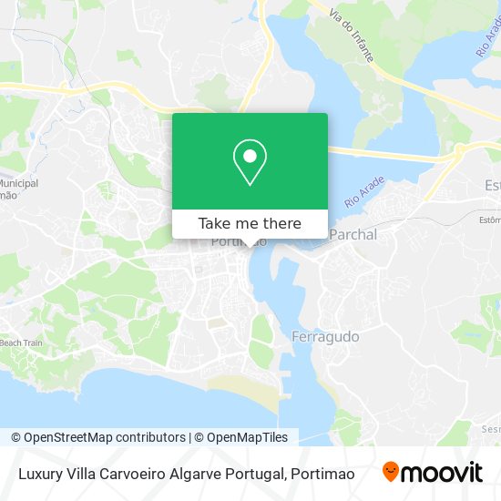 Luxury Villa Carvoeiro Algarve Portugal mapa