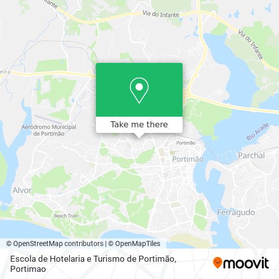 Escola de Hotelaria e Turismo de Portimão mapa