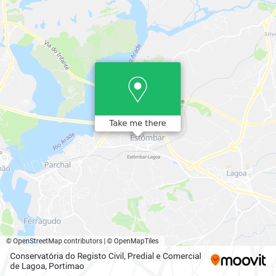 Conservatória do Registo Civil, Predial e Comercial de Lagoa map