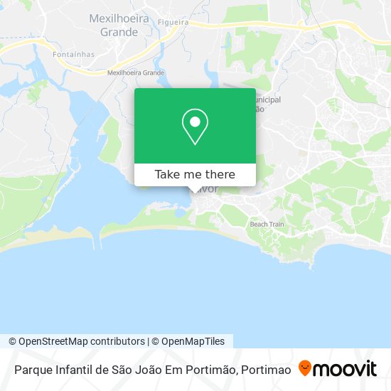 Parque Infantil de São João Em Portimão mapa