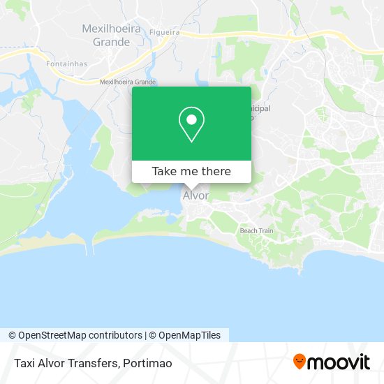 Taxi Alvor Transfers map