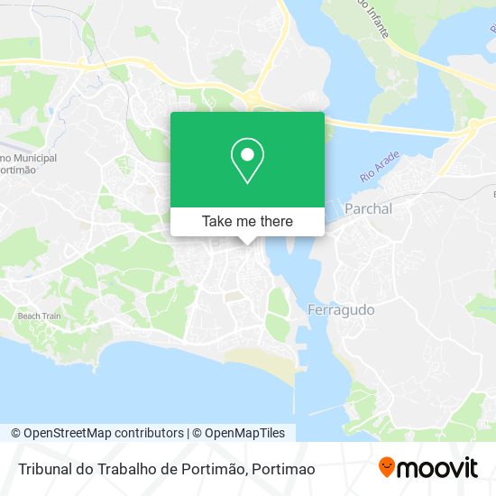 Tribunal do Trabalho de Portimão mapa