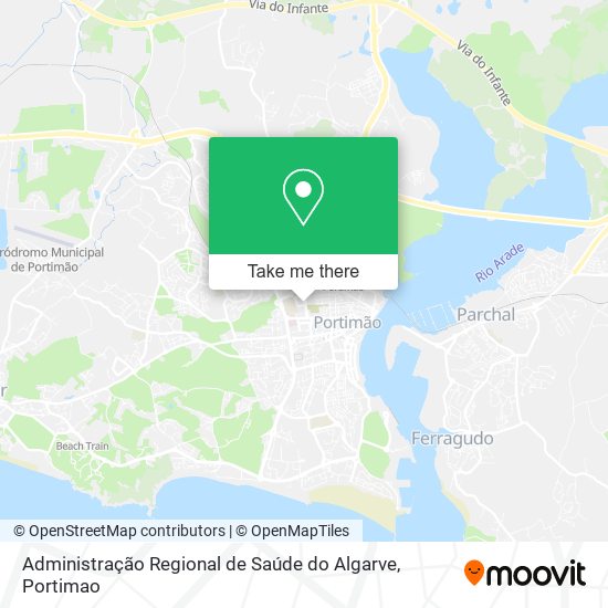 Administração Regional de Saúde do Algarve map
