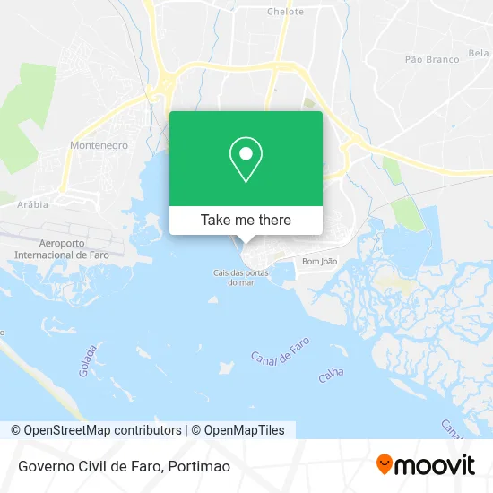 Governo Civil de Faro map