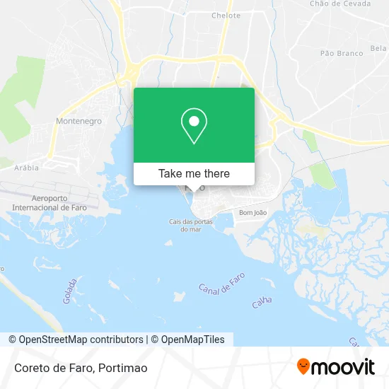 Coreto de Faro map