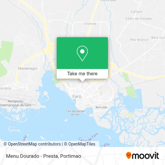 Menu Dourado - Presta map