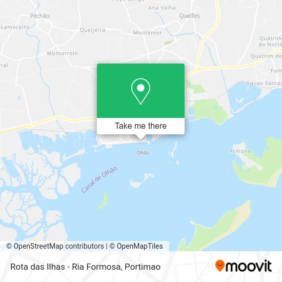 Rota das Ilhas - Ria Formosa map