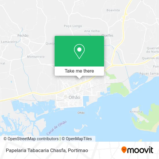 Papelaria Tabacaria Chasfa map
