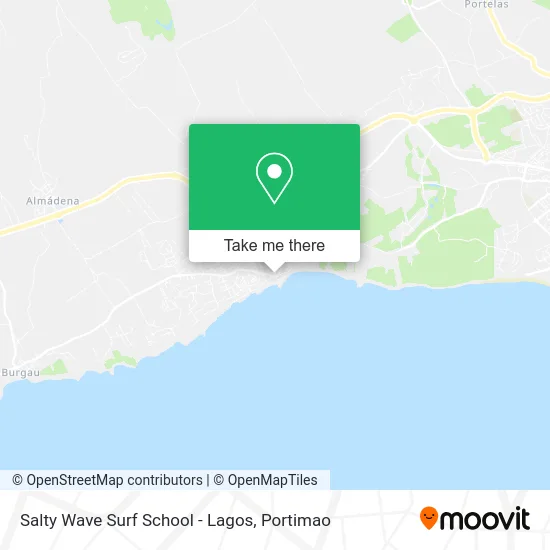 Salty Wave Surf School - Lagos map