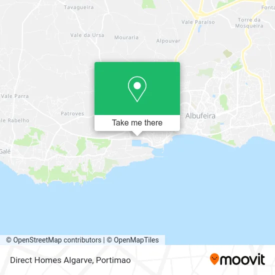 Direct Homes Algarve map