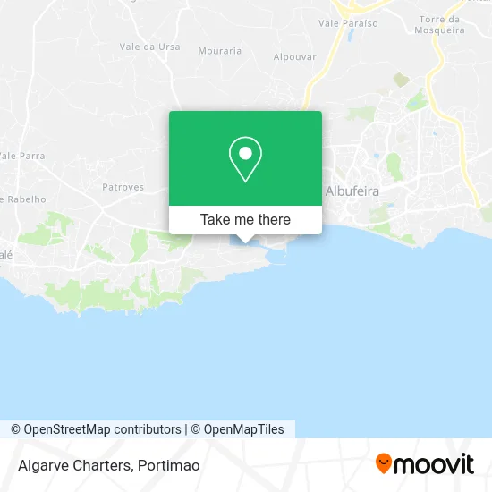 Algarve Charters map