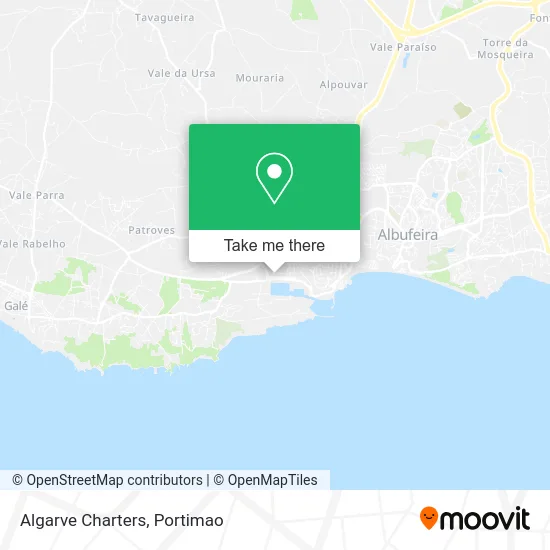 Algarve Charters map