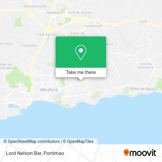 Lord Nelson Bar map