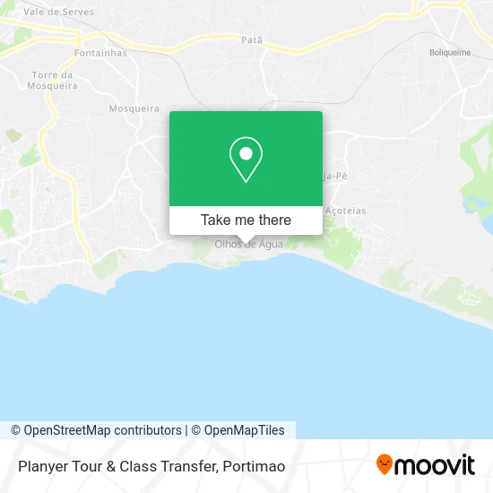 Planyer Tour & Class Transfer map