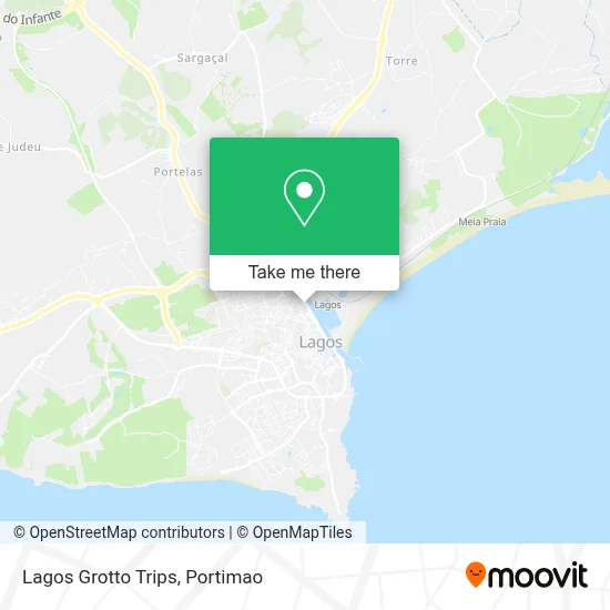 Lagos Grotto Trips map