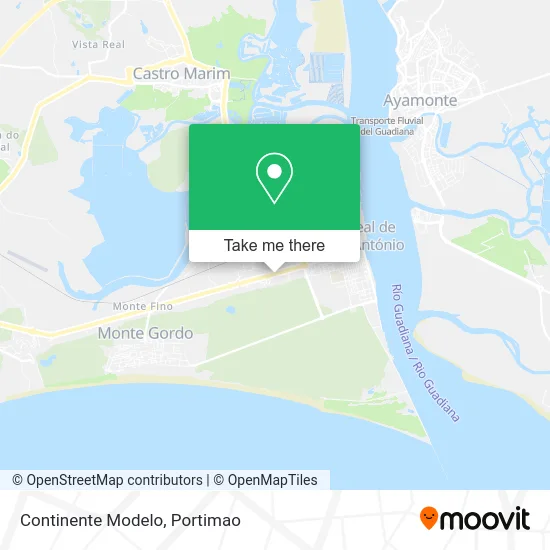 Continente Modelo map