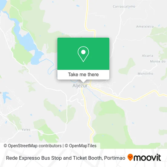 Rede Expresso Bus Stop and Ticket Booth map