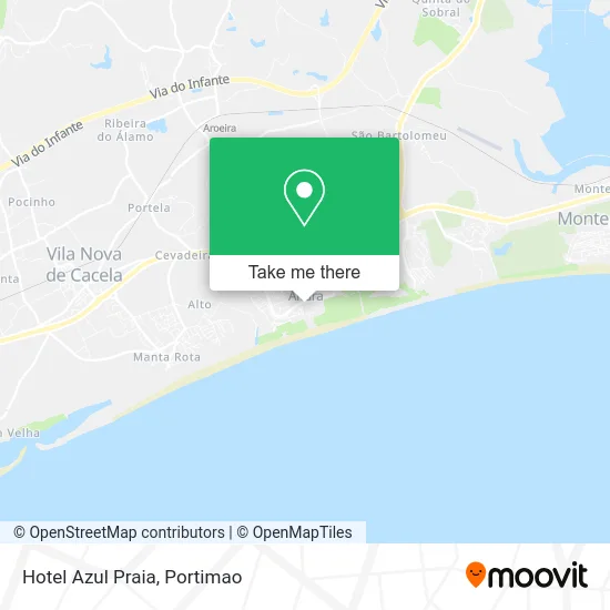 Hotel Azul Praia map