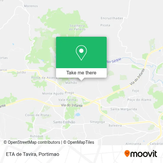 ETA de Tavira map