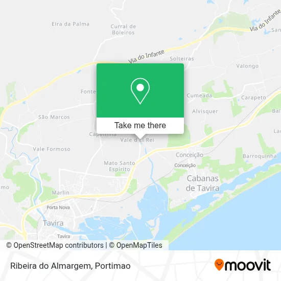 Ribeira do Almargem map