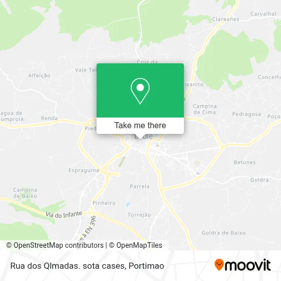 Rua dos Qlmadas.  sota cases map