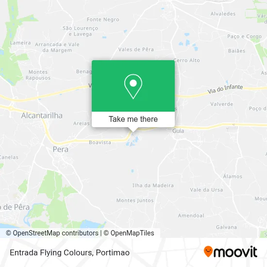 Entrada Flying Colours map