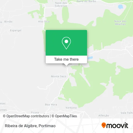 Ribeira de Algibre map
