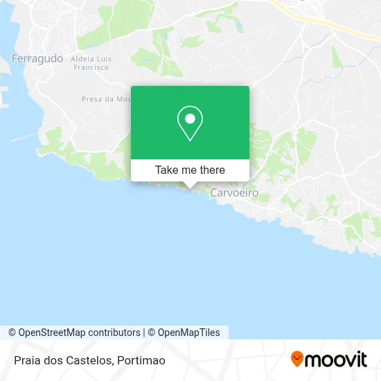 Praia dos Castelos map