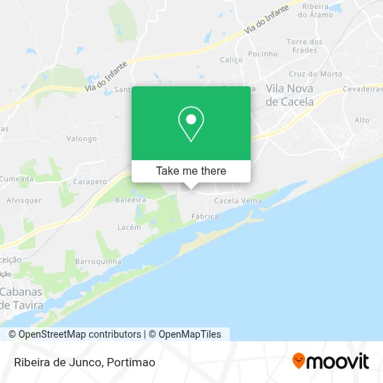 Ribeira de Junco map