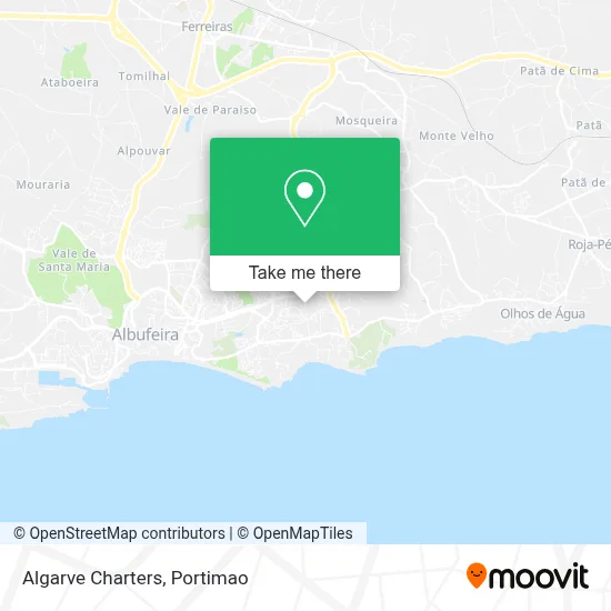 Algarve Charters map
