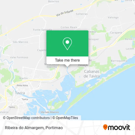 Ribeira do Almargem map