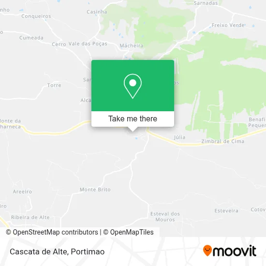Cascata de Alte map