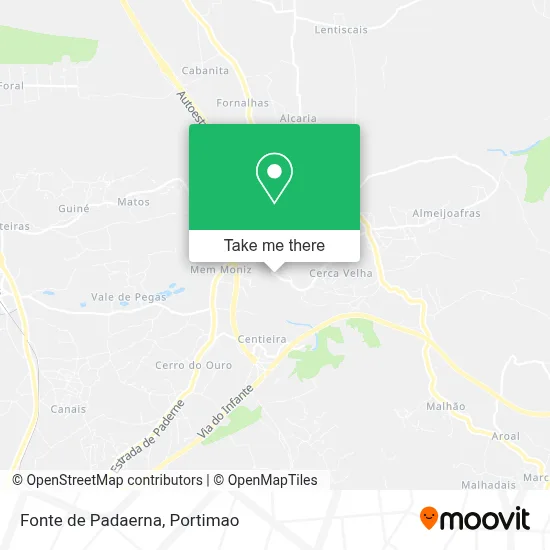 Fonte de Padaerna map