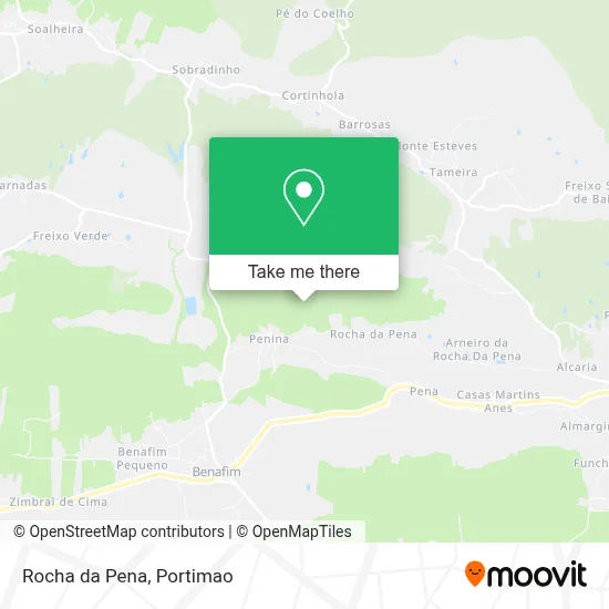 Rocha da Pena map