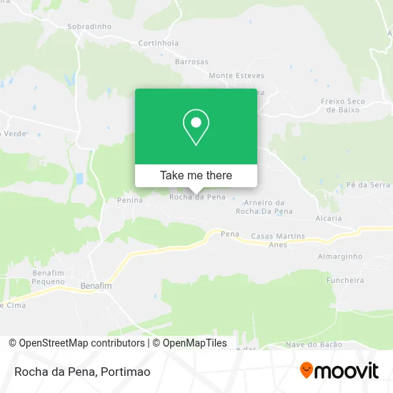 Rocha da Pena map