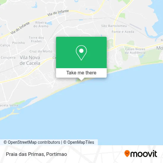 Praia das Primas map