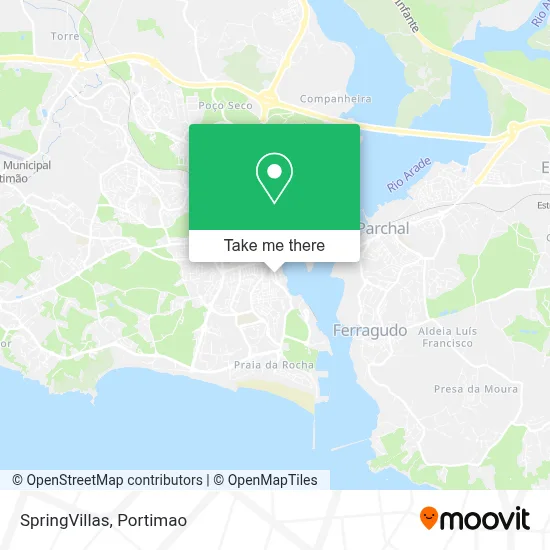 SpringVillas map